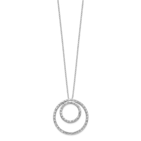Gold Diamond Fascination Double Circle Necklace