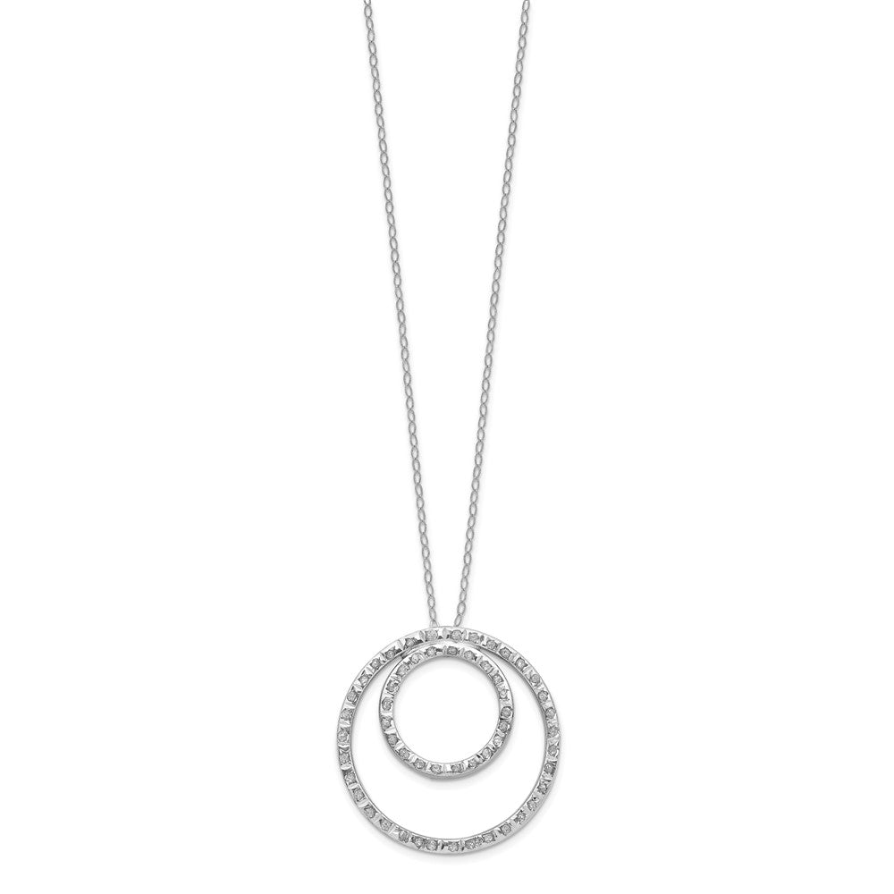 Gold Diamond Fascination Double Circle Necklace