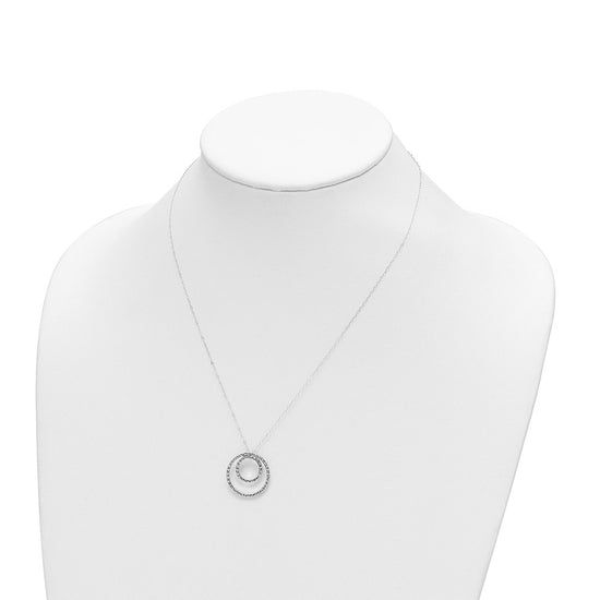 Gold Diamond Fascination Double Circle Necklace