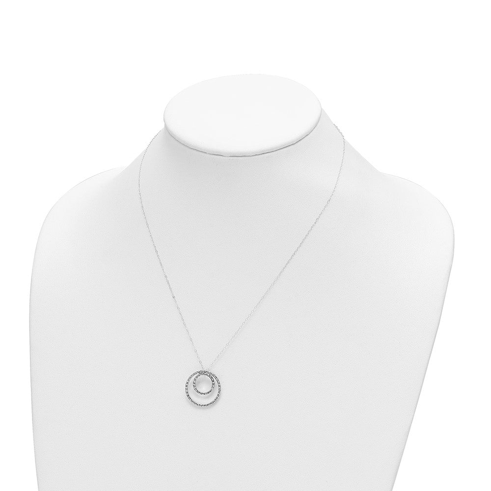 Gold Diamond Fascination Double Circle Necklace