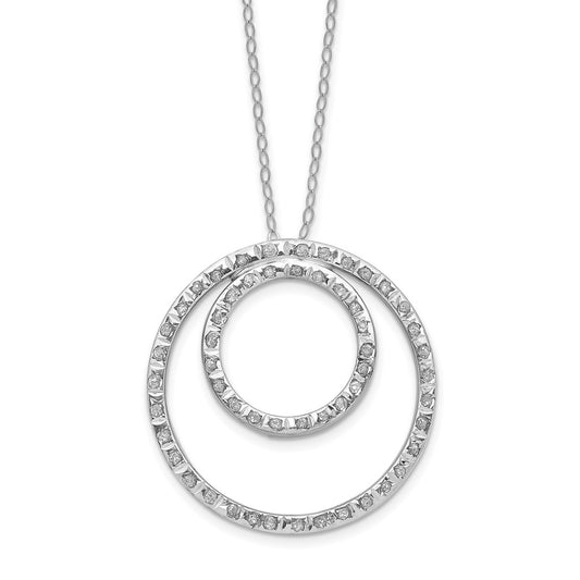 Gold Diamond Fascination Double Circle Necklace