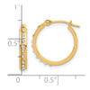 14k Diamond Fascination Diamond Dust/Accent 2.5x16mm Round Hoop Earrings