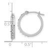 14k White Gold Diamond Fascination Diamond Dust/Accent 2.5x16mm Round Hoop Earrings