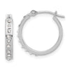 14k White Gold Diamond Fascination Diamond Dust/Accent 2.5x16mm Round Hoop Earrings