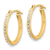 Gold Diamond Fascination Hoop Earrings