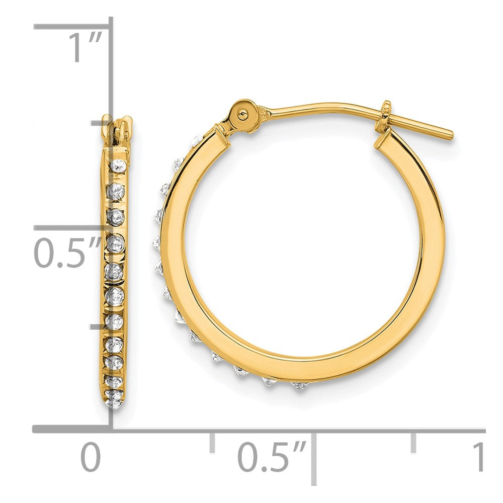 Gold Diamond Fascination Hoop Earrings
