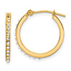 Gold Diamond Fascination Hoop Earrings