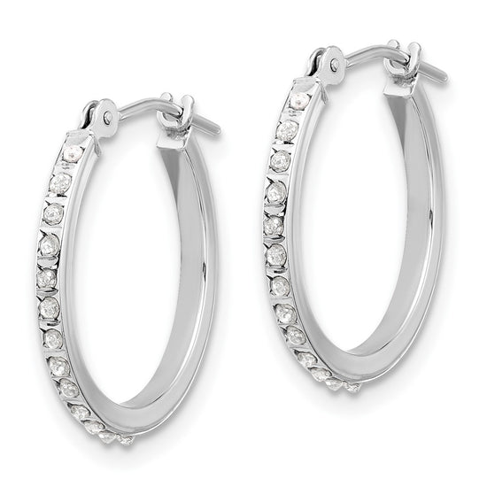 Gold Diamond Fascination Hoop Earrings