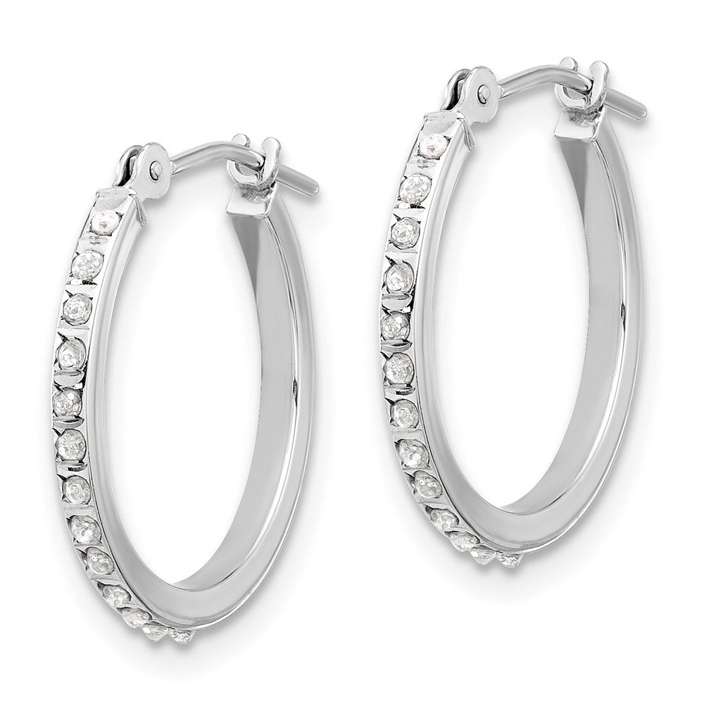 Gold Diamond Fascination Hoop Earrings