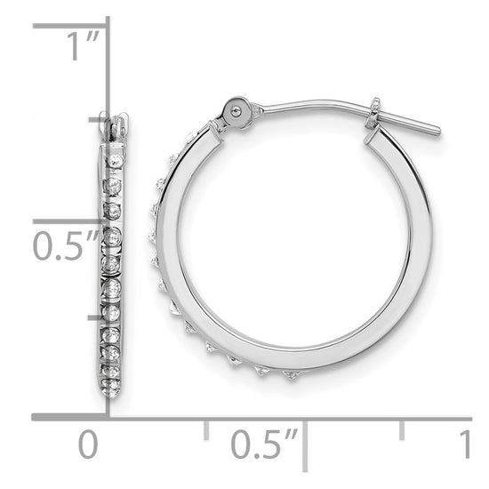 Gold Diamond Fascination Hoop Earrings