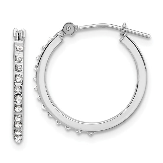 Gold Diamond Fascination Hoop Earrings