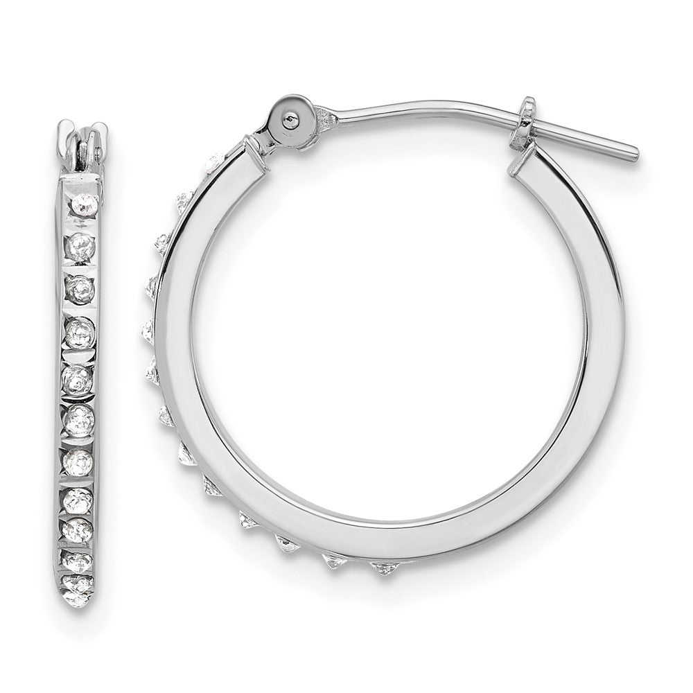 Gold Diamond Fascination Hoop Earrings