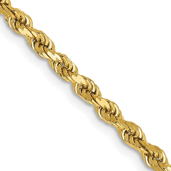 Gold (10K & 14K) Semi-Solid Diamond-Cut Rope Chains