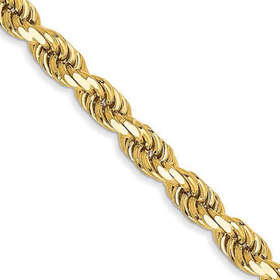 Gold (10K & 14K) Semi-Solid Diamond-Cut Rope Chains