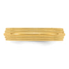 14k Yellow Gold 5mm Double Milgrain Comfort Fit Wedding Band Size 7