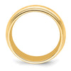 14k Yellow Gold 8mm Double Milgrain Comfort Fit Wedding Band Size 13