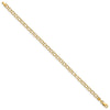 14k 4mm Hollow Double Link 8 inch Charm Bracelet