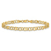 14k 4mm Solid Double Link with Hearts 7 inch Charm Bracelet