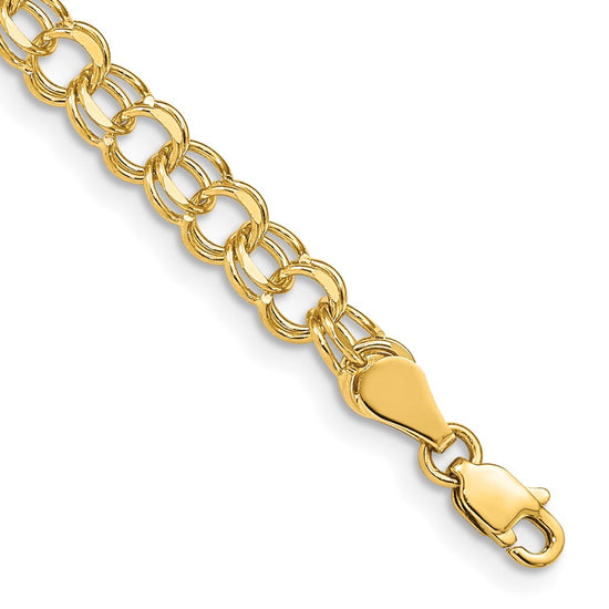 Gold Double Link Charm Bracelets
