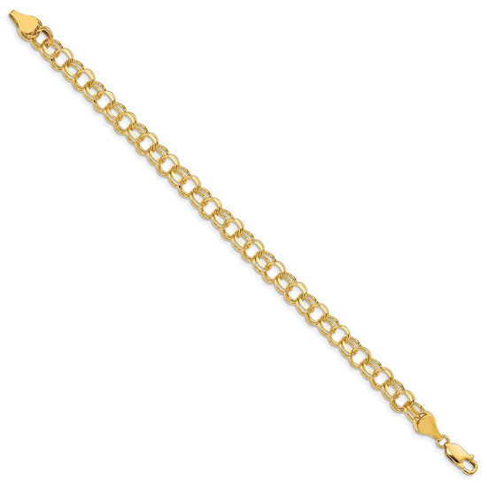 Gold Double Link Charm Bracelets
