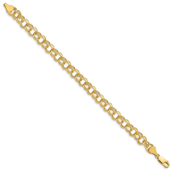 Gold Double Link Charm Bracelets