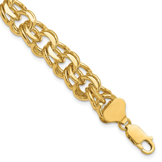 Gold Double Link Charm Bracelets