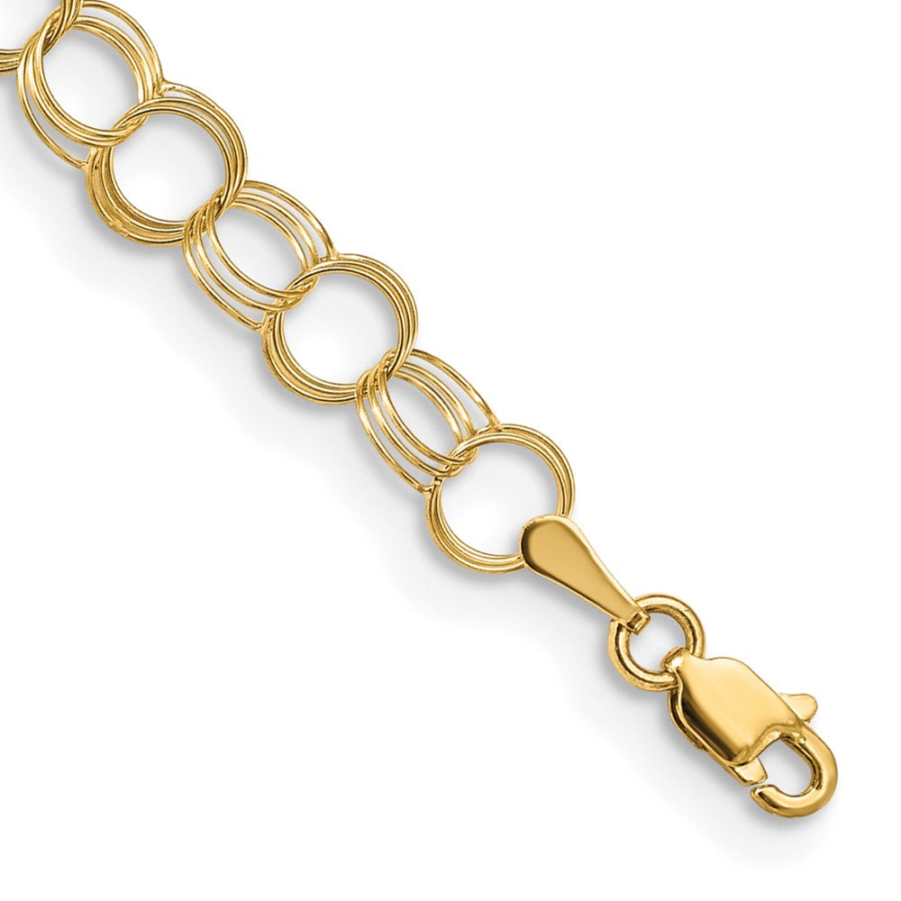 Gold Double Link Charm Bracelets