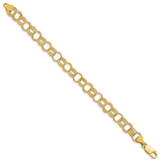 Gold Double Link Charm Bracelets