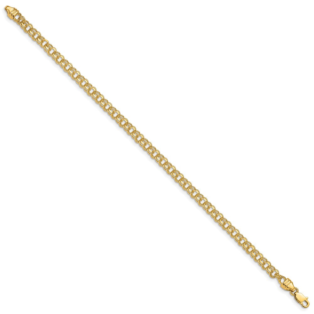Gold Heavy Double Link Charm Bracelets
