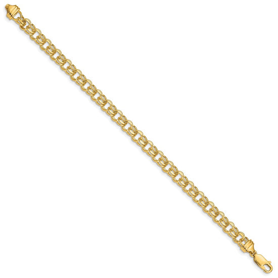 Gold Heavy Double Link Charm Bracelets