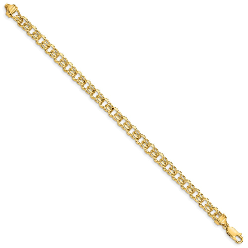 Gold Heavy Double Link Charm Bracelets