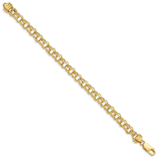 Gold Heavy Double Link Charm Bracelets