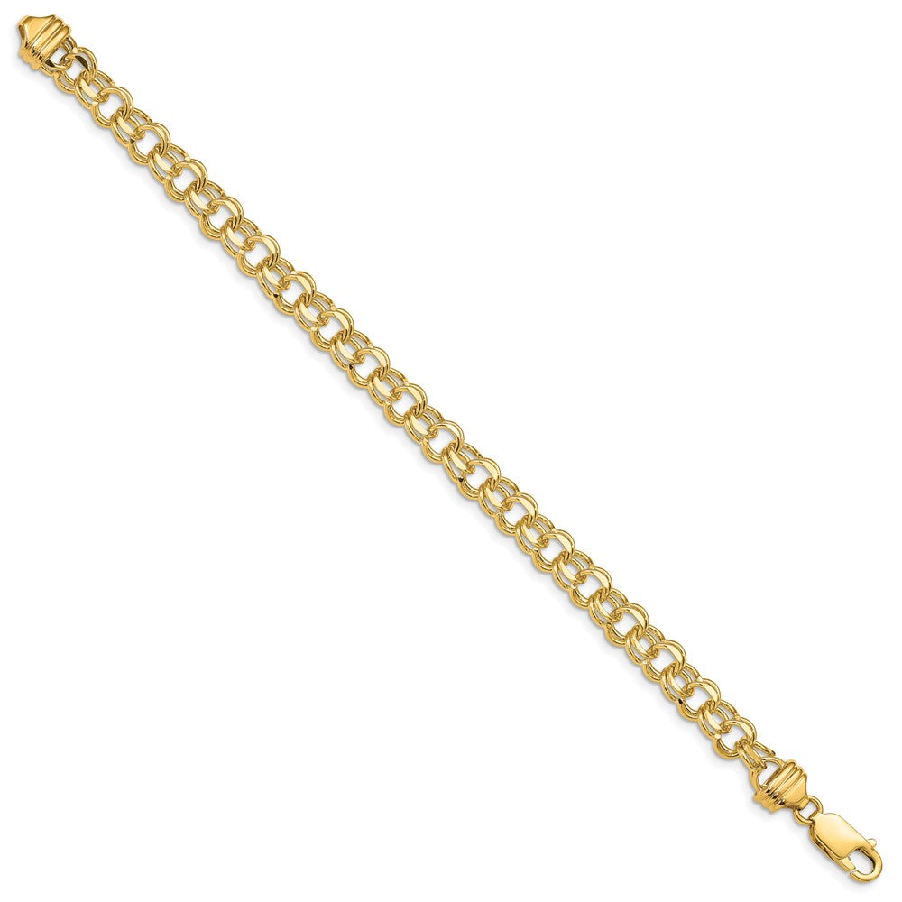 Gold Heavy Double Link Charm Bracelets