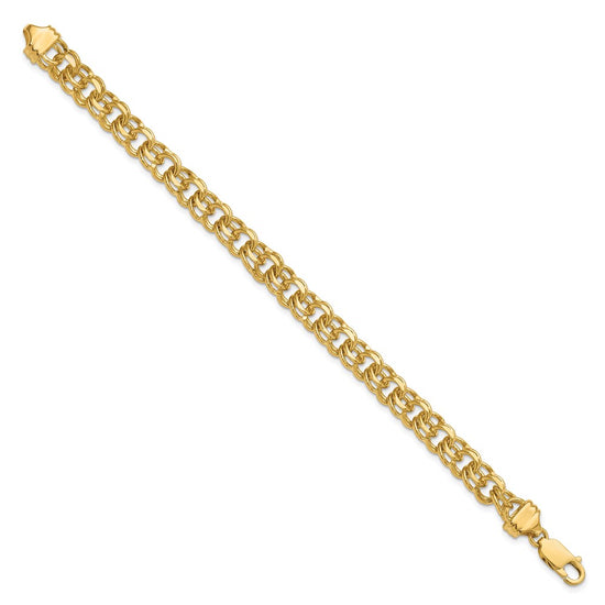 Gold Heavy Double Link Charm Bracelets