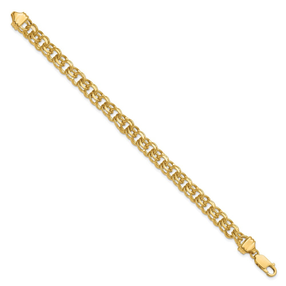 Gold Heavy Double Link Charm Bracelets