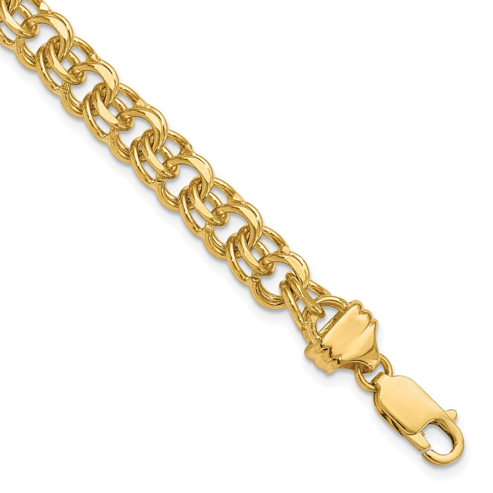 Gold Heavy Double Link Charm Bracelets