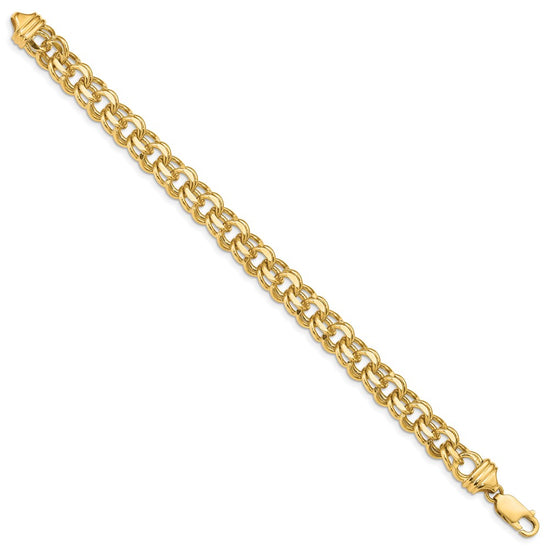 Gold Heavy Double Link Charm Bracelets