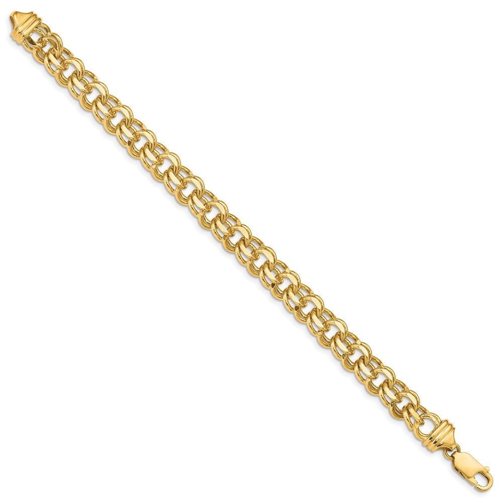 Gold Heavy Double Link Charm Bracelets