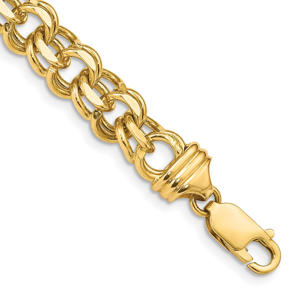 Gold Heavy Double Link Charm Bracelets