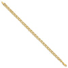 14k 4.5mm Hollow Diamond-cut Double Link 8 inch Charm Bracelet