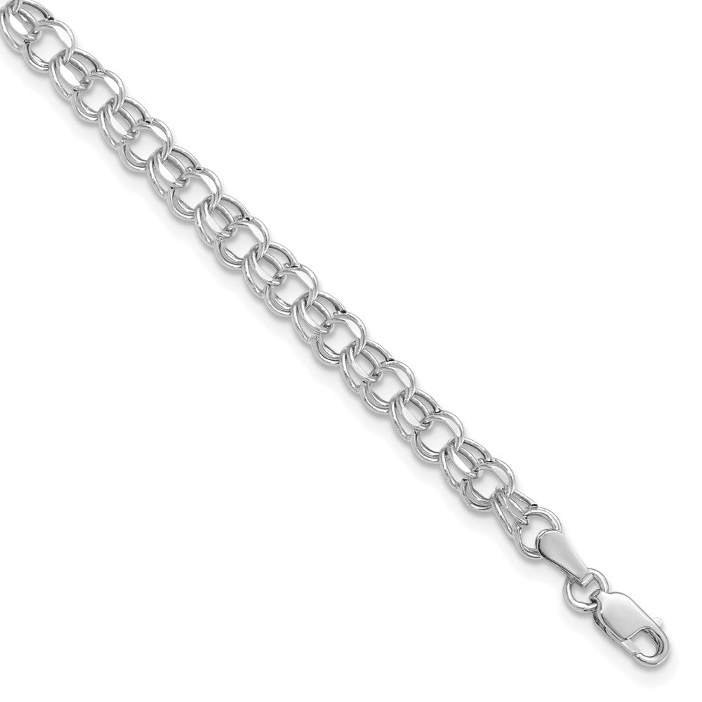 Gold Diamond-cut Double Link Charm Braclets