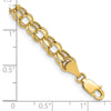 Gold Diamond-cut Double Link Charm Braclets