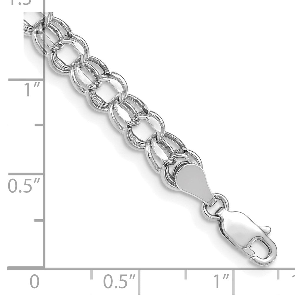 Gold Diamond-cut Double Link Charm Braclets
