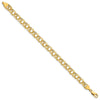 14k 7mm Hollow Diamond-cut Double Link 8 inch Charm Bracelet