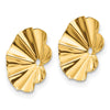 14k Polished Fancy Fluted Earring Jackets