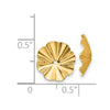 14k Polished Fancy Fluted Earring Jackets