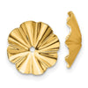 14k Polished Fancy Fluted Earring Jackets