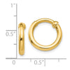 Gold Non-pierced Tube Hoop Earrings
