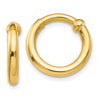 14k 2.5x10mm Polished Tube Hoop Non-pierced Earrings