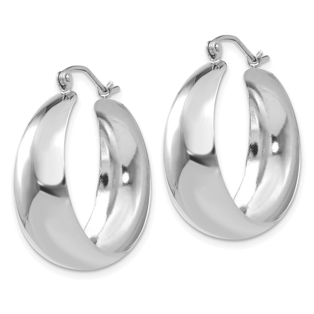 Gold Graduating Polished Hoop Earrings